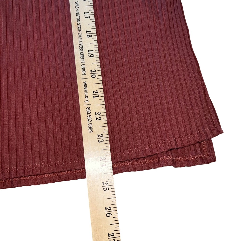Eileen Fisher Textured Stretch Ribbed Sleeveless Top Medium Terra‎ Cotta  Tencel - Picture 5 of 6